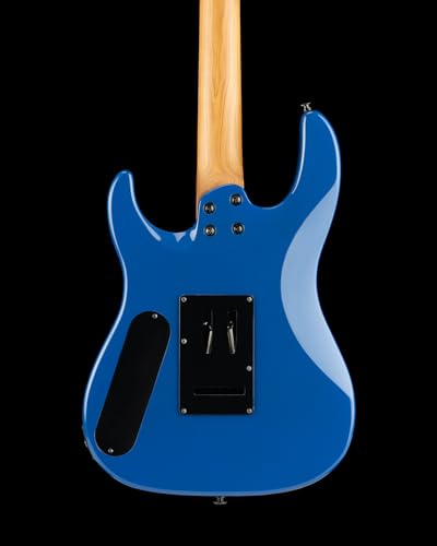 Solid Body Electric Guitar, Mahogany Body, Maple Neck, Rosewood Fretboard, 24 Frets (Blue) Y20775