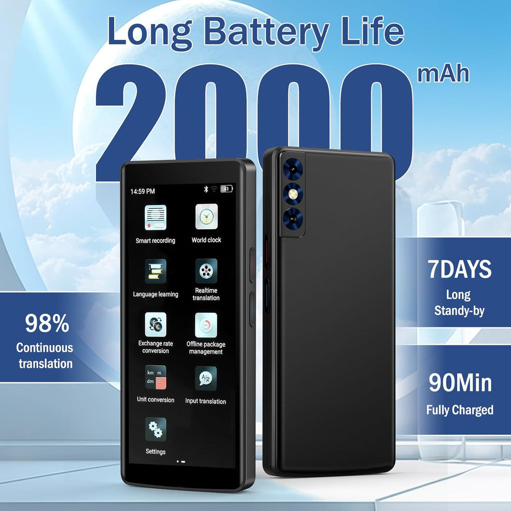 Two Way Real-Time Voice Translation Device with 5.5 Inch HD Touch Screen V229