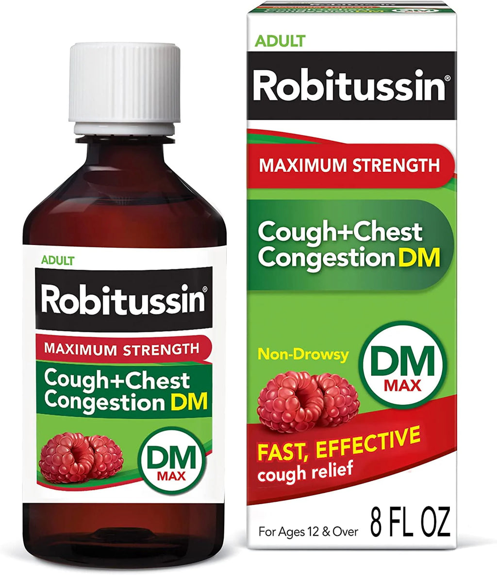 8 fl. oz. Maximum Strength Cough + Chest Congestion DM Raspberry Flavor U130