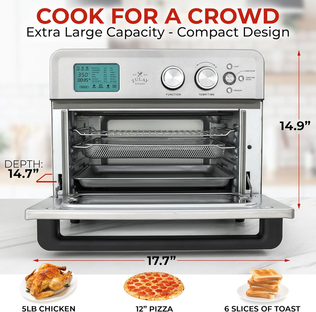 26.4Qt Stainless Steel Air Fryer Toaster Oven Combo O98909