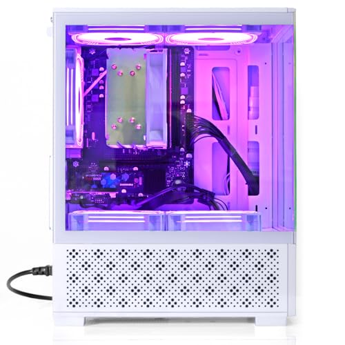 White Desktop PC AMD Ryzen 7-5700G 8 core 3.9GHz 16G DDR4 RAM 512GB NVME SSD Tower Computer with Power Supply 400W J903373