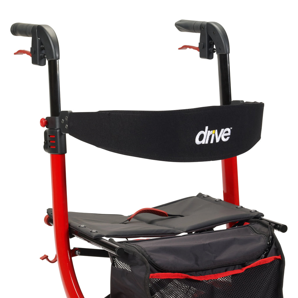 Red Rollator Rolling Walker F6740