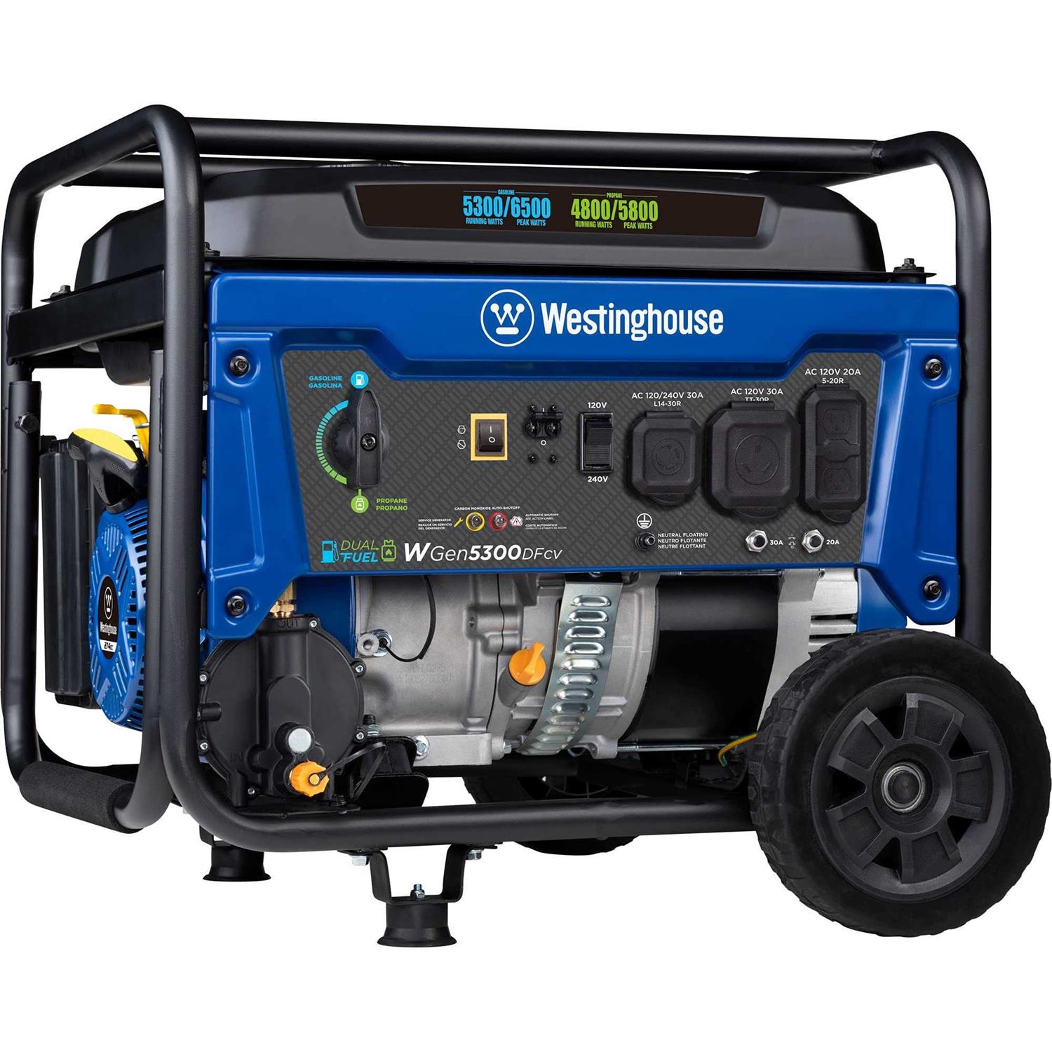 6500 Watt Dual Fuel Portable Generator with CO Sensor D1713