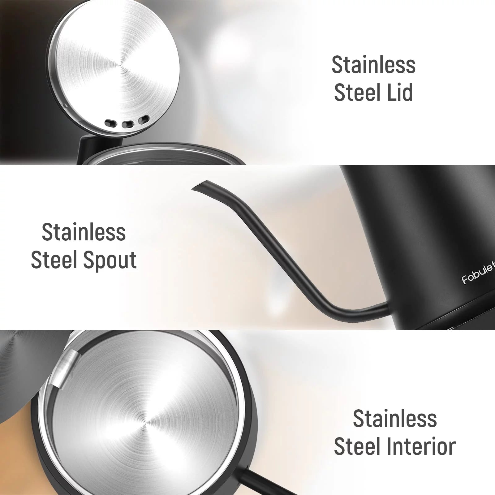 1L 1500W Stainless Steel Gooseneck Electric Kettle N952107