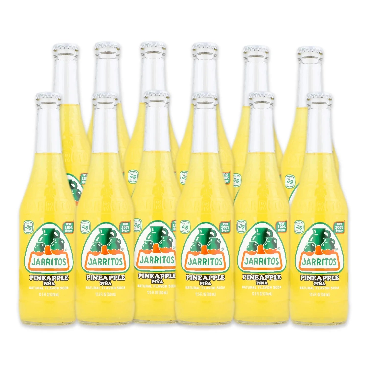 Pineapple Natural Flavor Soda With Real Sugar 12/12.5 fl. oz. Glass Bottles (12-Pack) V46798