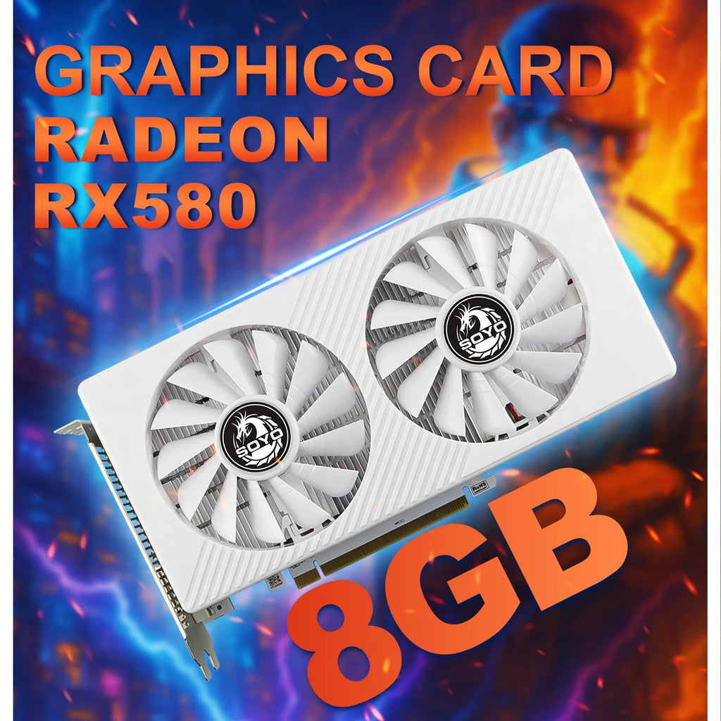 AMD Radeon RX580 8GB 256 Bit GDDR5 Dual Fans Graphic Card B891