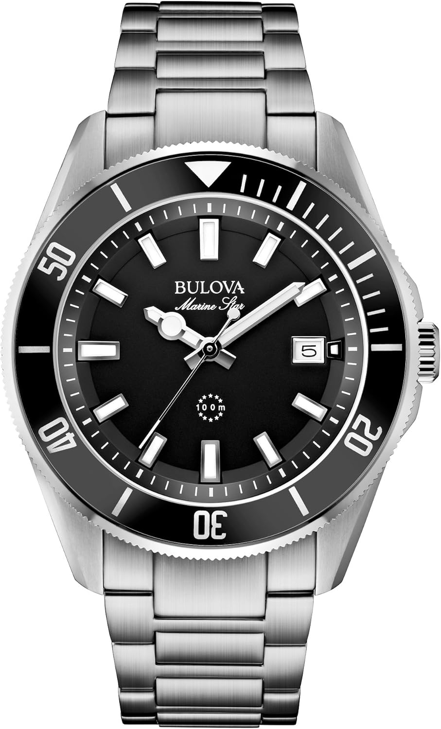 Stainless Steel Quartz Watch with Black Dial J39336