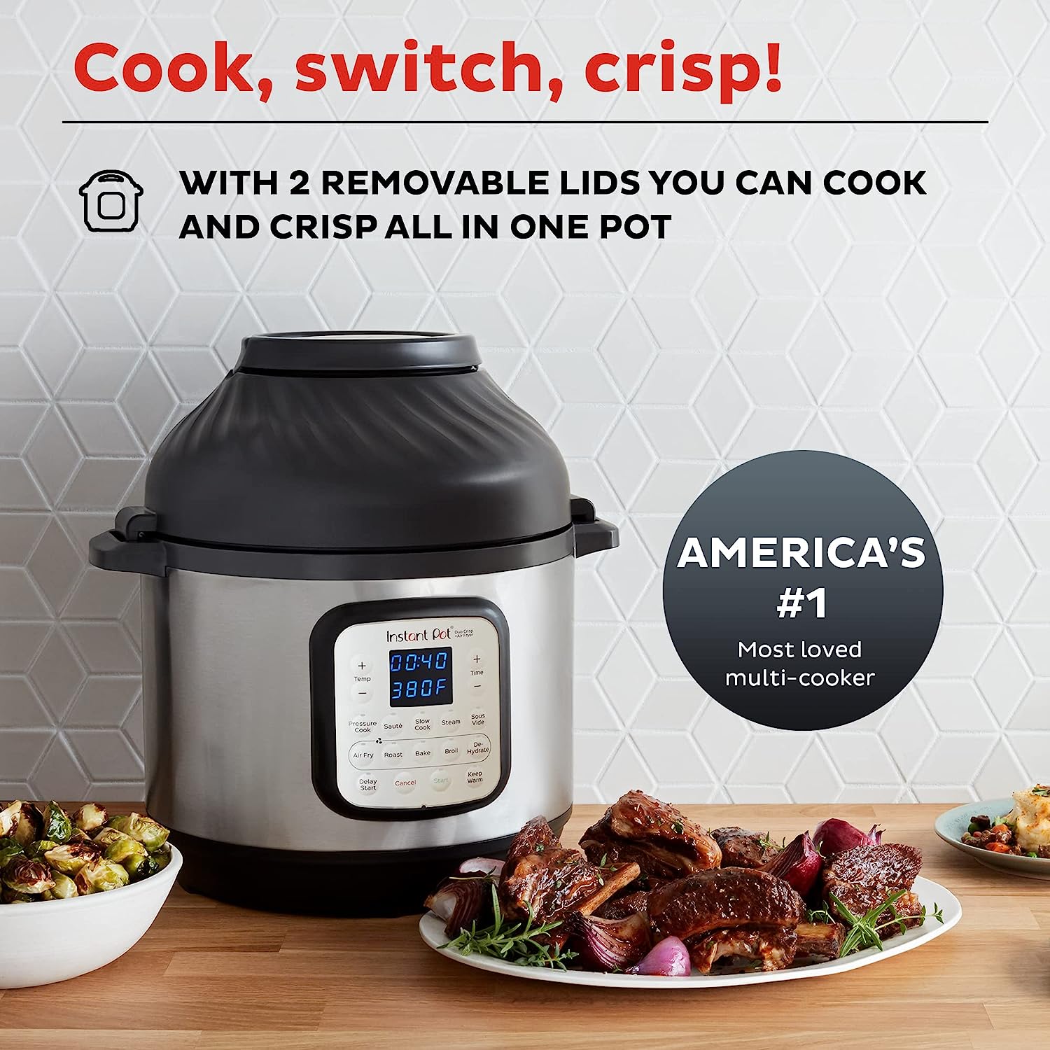 11-in-1 Air Fryer and Pressure Cooker Combo, 8 Quart G3459