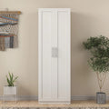 White 2 Door 3 Partition Wardrobe Cabinet Q715