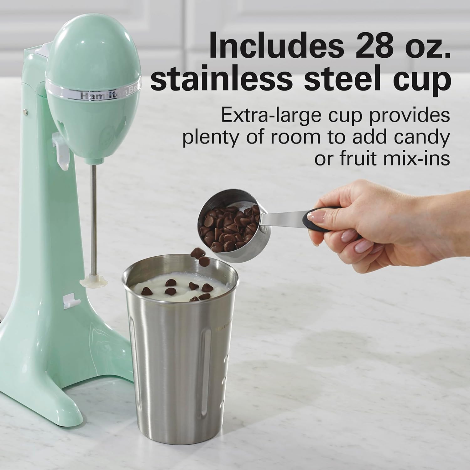 Mint 28 oz. Stainless Steel Electric Drink Mixer K306