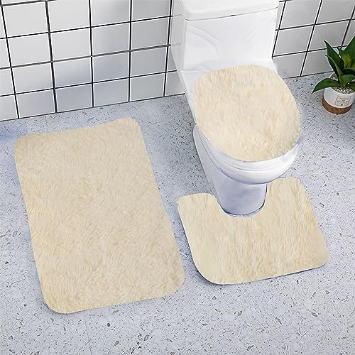 3 Piece Non Slip Soft Absorbent Bathroom Rugs Bath Mat Set P9155