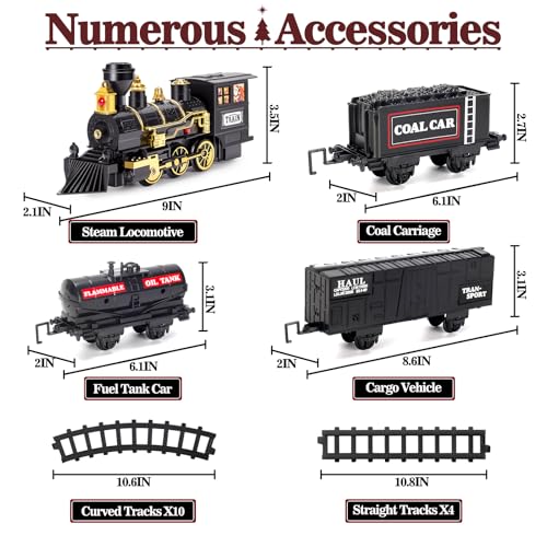 Electric Train Toy with Steam, Light & Sound Y241