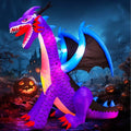 8FT Halloween Inflatables Dragon Decorations with Built-in LED Lights J77328