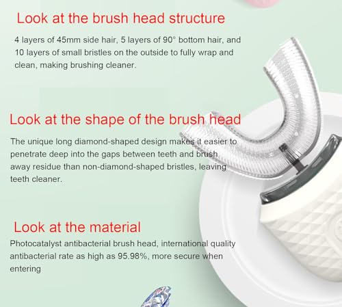 Ultrasonic U-Shaped 360° Automatic Toothbrush with Wireless Charging T1844