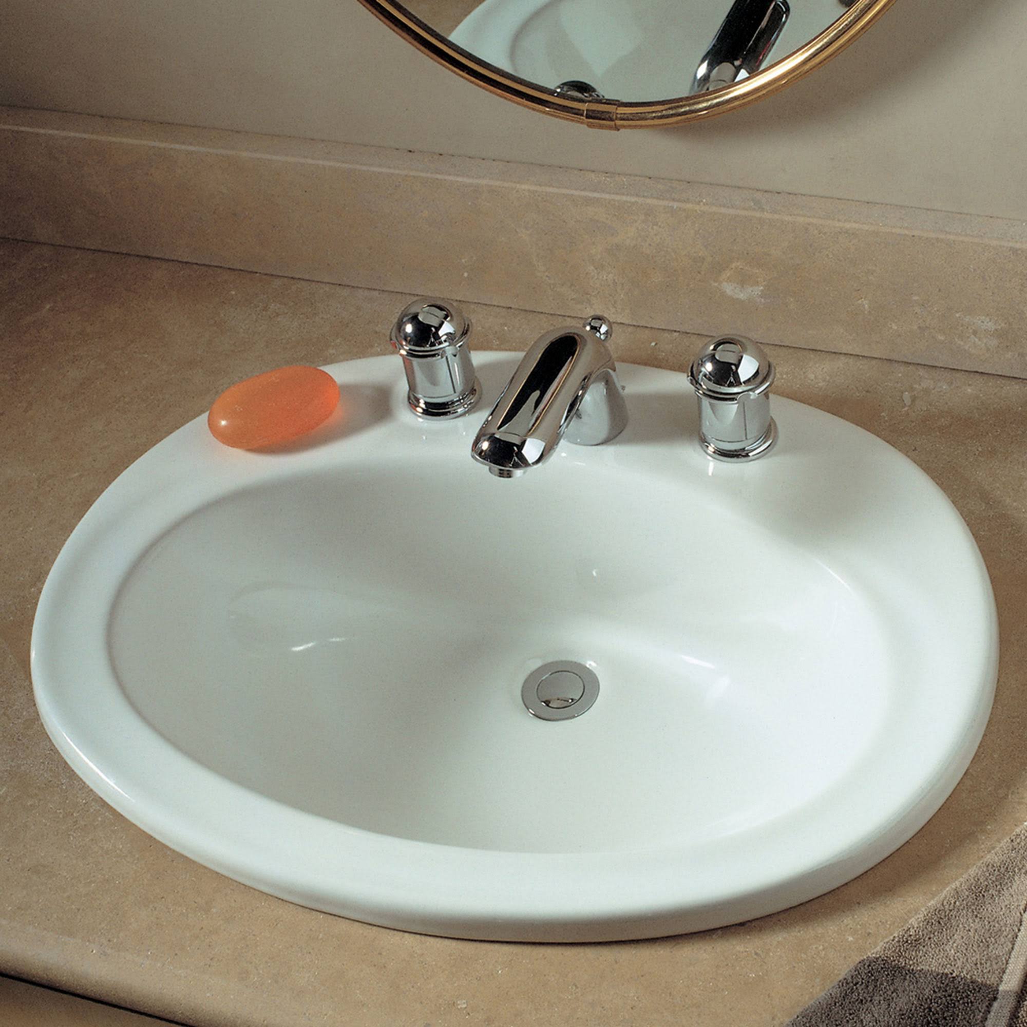 White Countertop Sink W3716