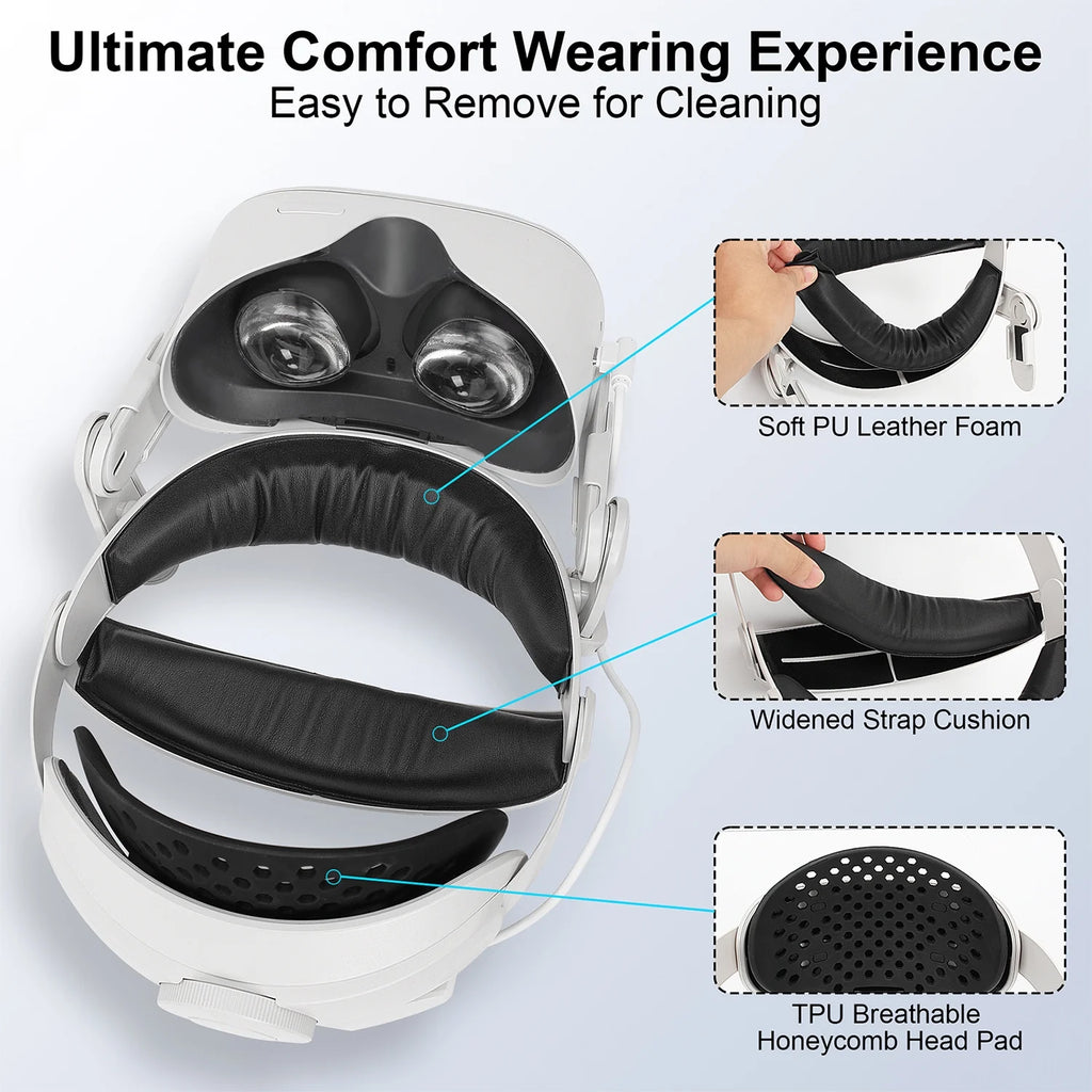 Battery Pack Head Strap Compatible with Quest 2 O230