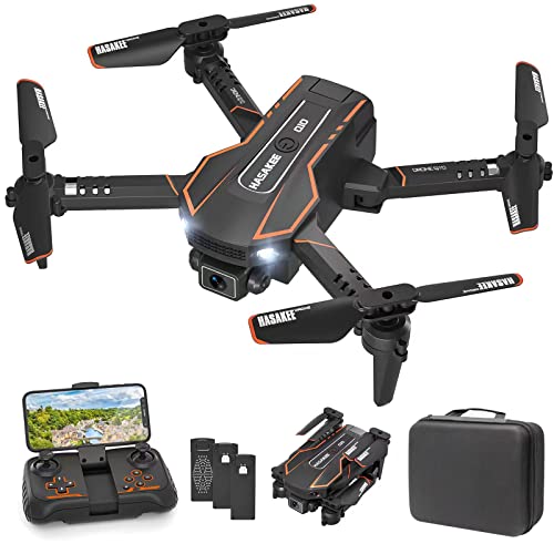 Mini Drone with Camera, Remote Control Helicopter, FPV RC Quadcopter with 1080P Live Video Camera, Gravity Control, 3 Batteries, Carrying Bag X277