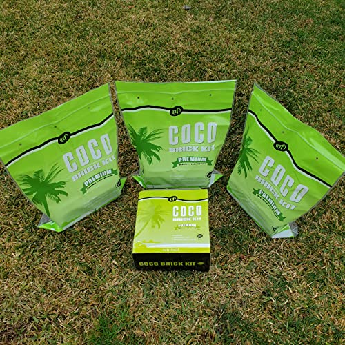 Coco Coir Bricks 5.5 Lbs Organic Compressed Coco Coir Soil Peat Blocks V191