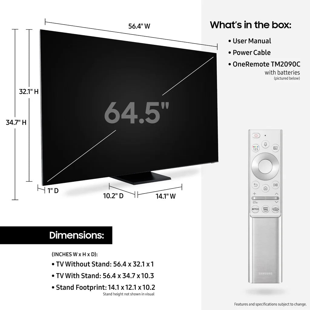 65” Class 8K Ultra HD HDR Smart QLED TV B87085
