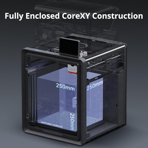 Anycubic Kobra S1 Combo Multicolor 3D Printer with ACE PRO, 4 Multicolor, 600mm/s Fast Speed, 320℃ Hotend, 250*250*250mm L5396