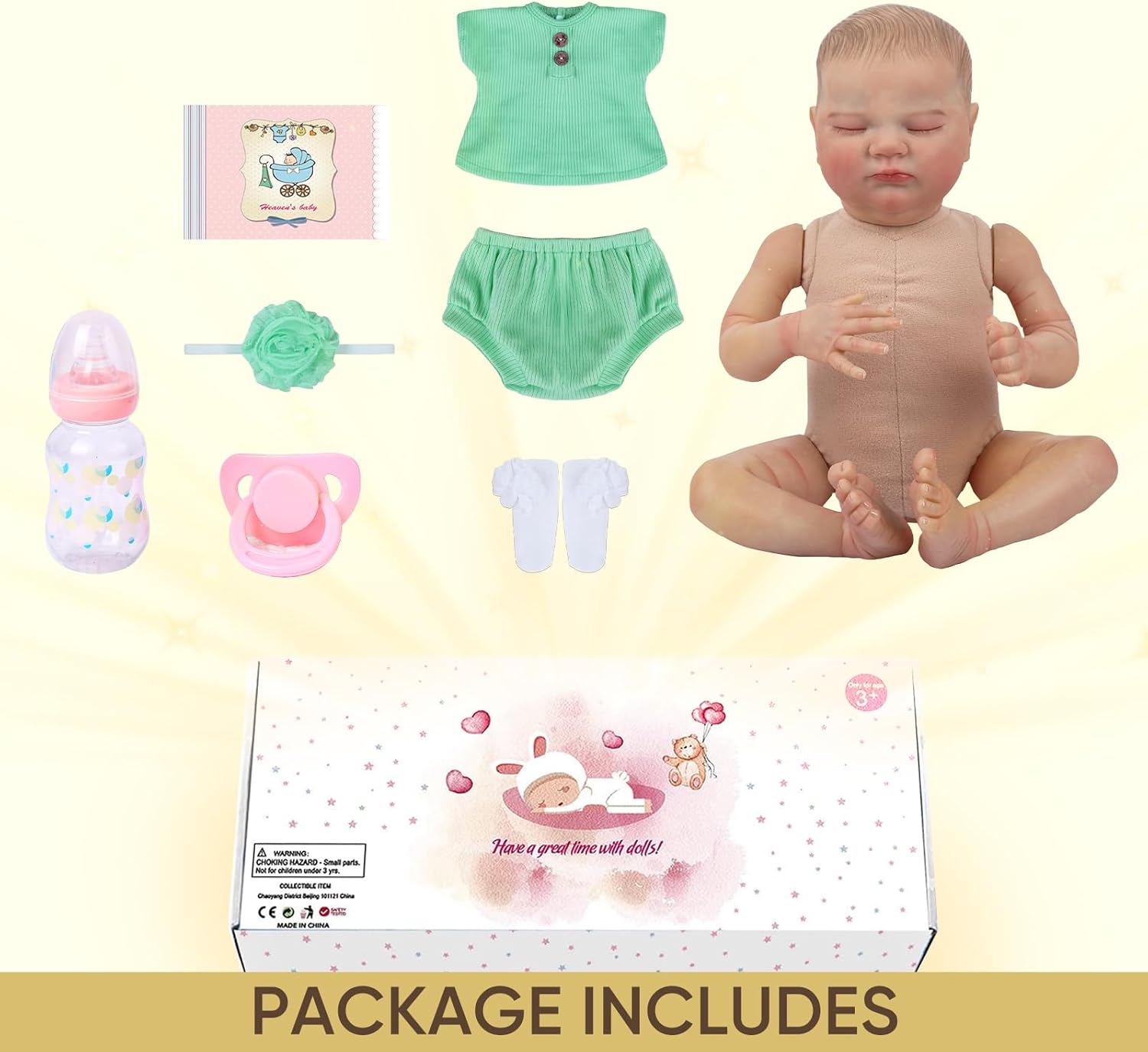 18-Inch Soft Weighted Cloth Baby Doll P7245