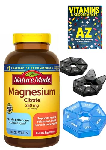 Magnesium Citrate 250 mg 180 Count Softgels Dietary Supplement X40430
