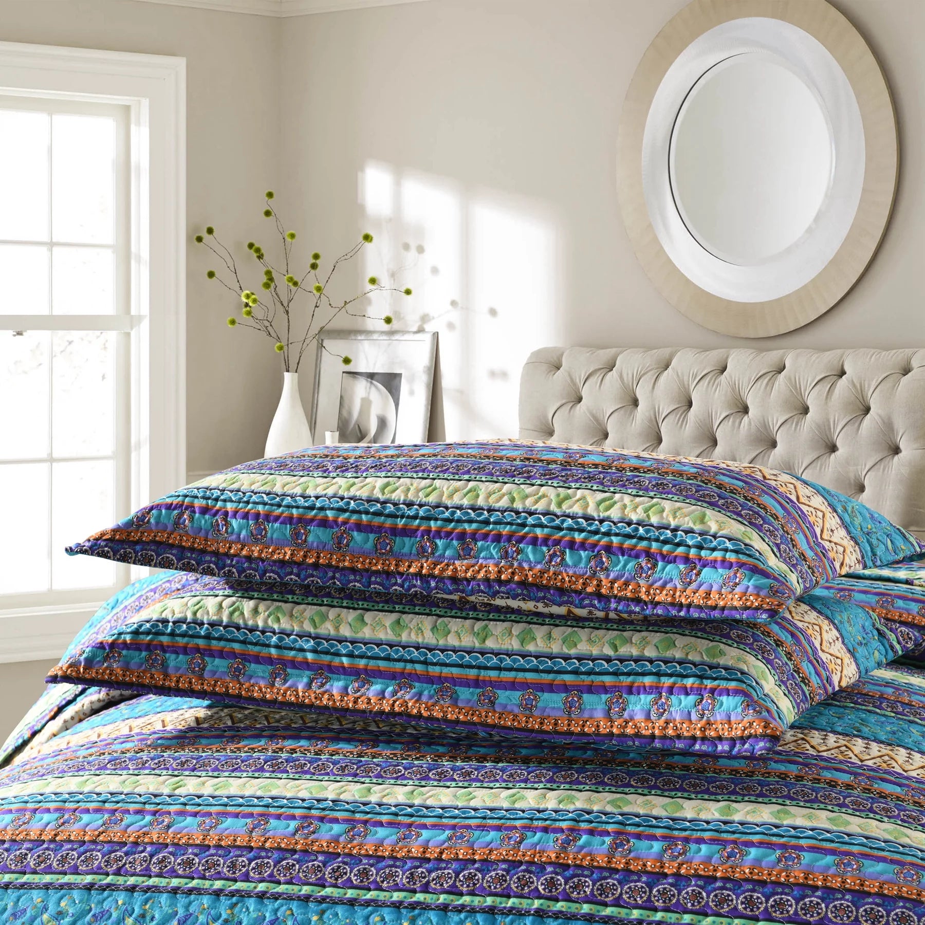King Size 3 Piece Quilt Set Q94316