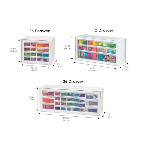 24-Drawer Black Plastic Drawer Storage Organizer S294