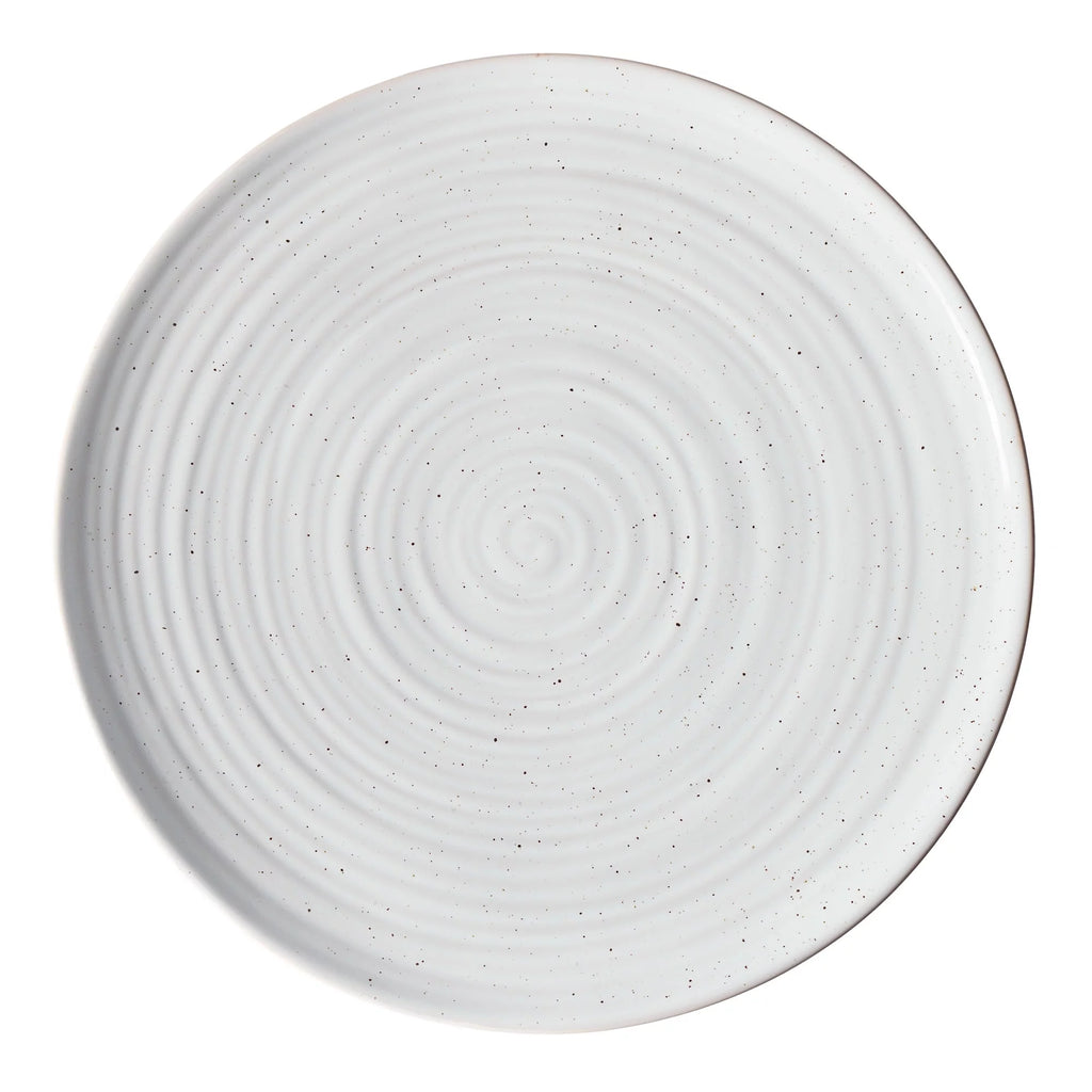 White Round Stoneware 16-Piece Dinnerware Set X19917