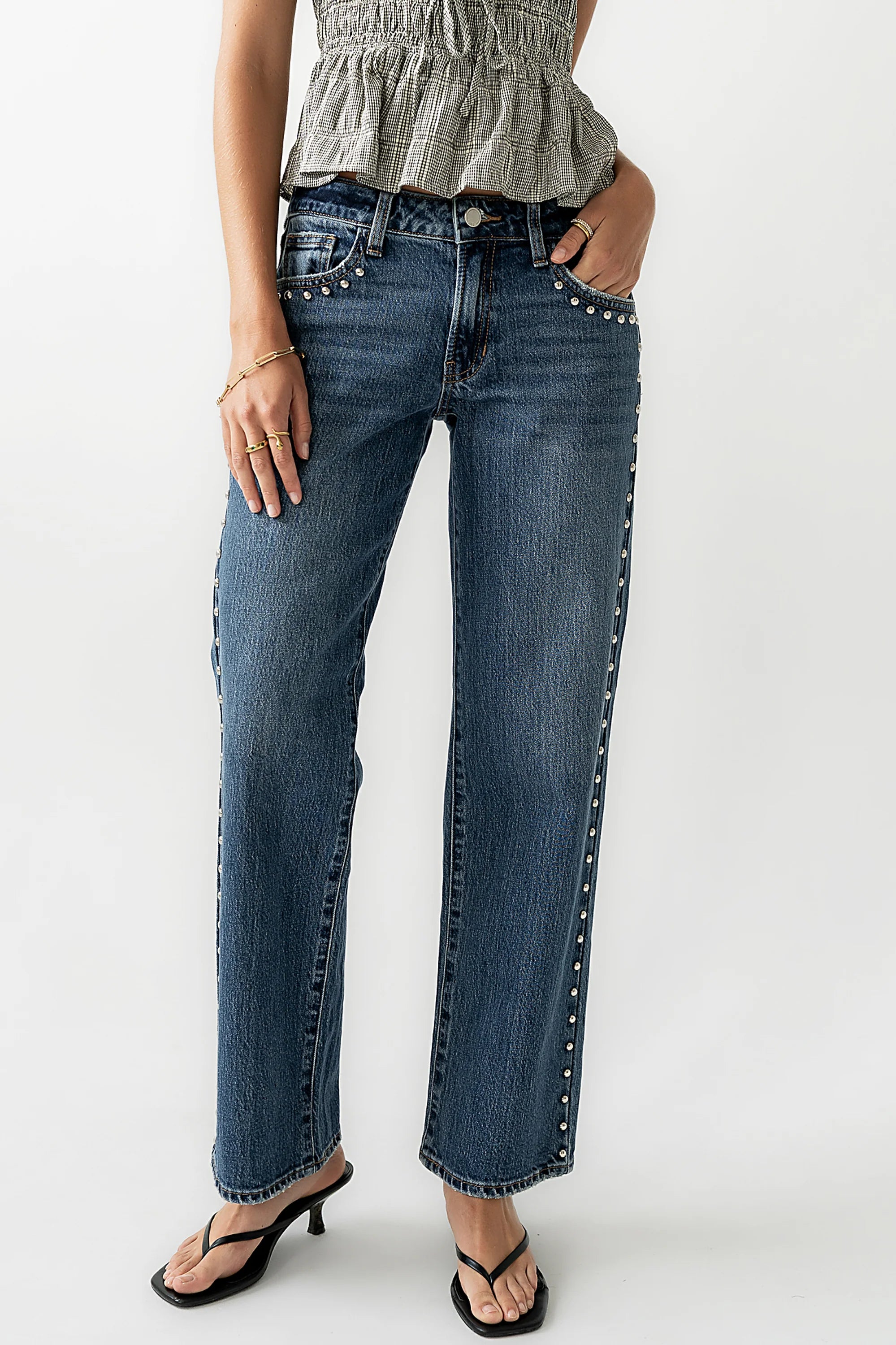 Studded Baggy Jeans J278