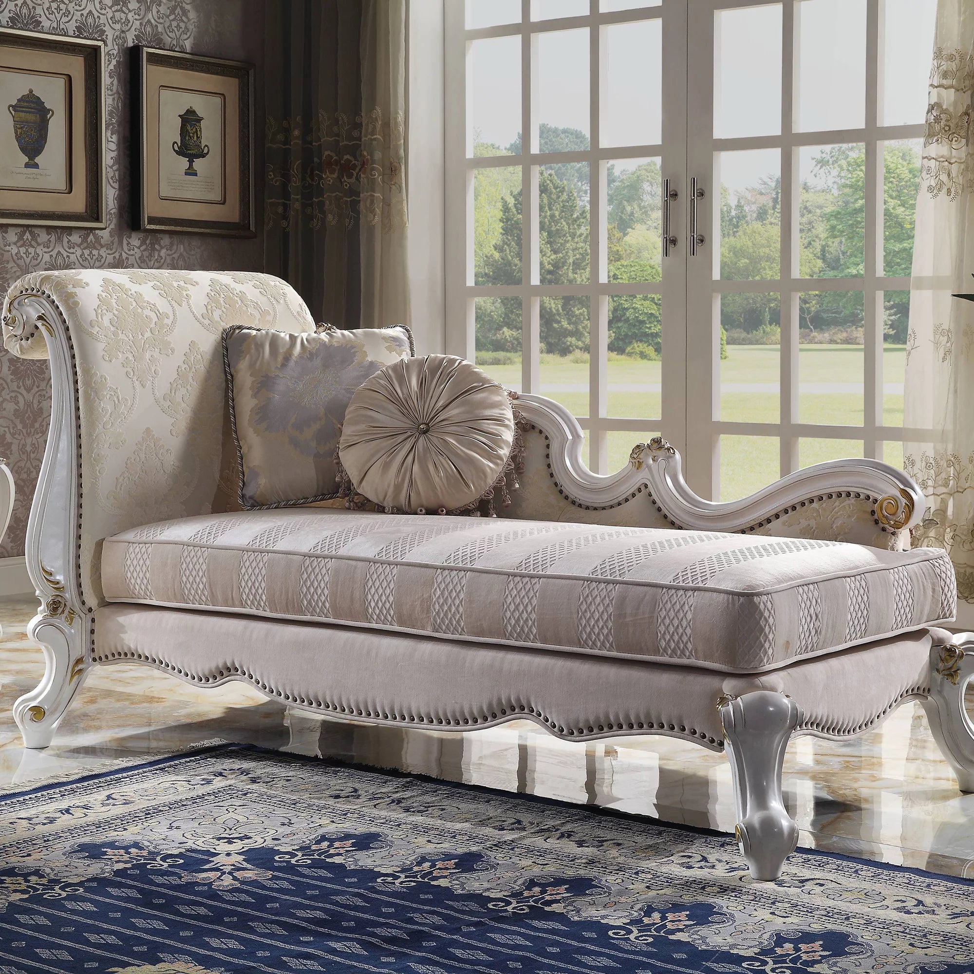One Arm Chaise in Antique Pearl G85844