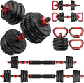 Adjustable Dumbbells Set, 4 in1, 10/20/35/45/70/90lbs Y531
