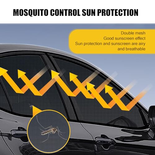 4 PCS Car Side Window Sunshade Net T376444