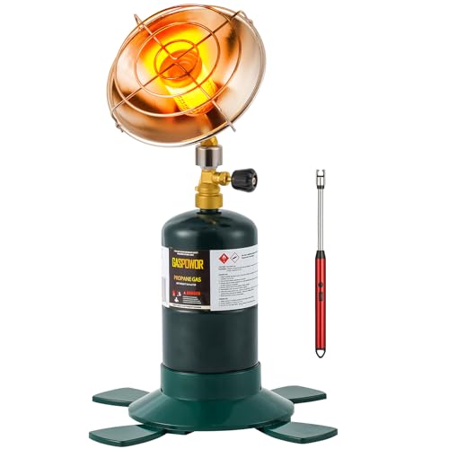 Propane Gas Heater with Windproof USB Lighter, Cordless with Cylinder Stand X9487