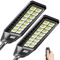2 Pack 3200W Solar Street Lights with Motion Sensor IP66 6500K R47954