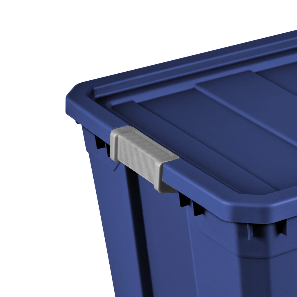50 Gallon Plastic Stacker Tote, Blue E899271