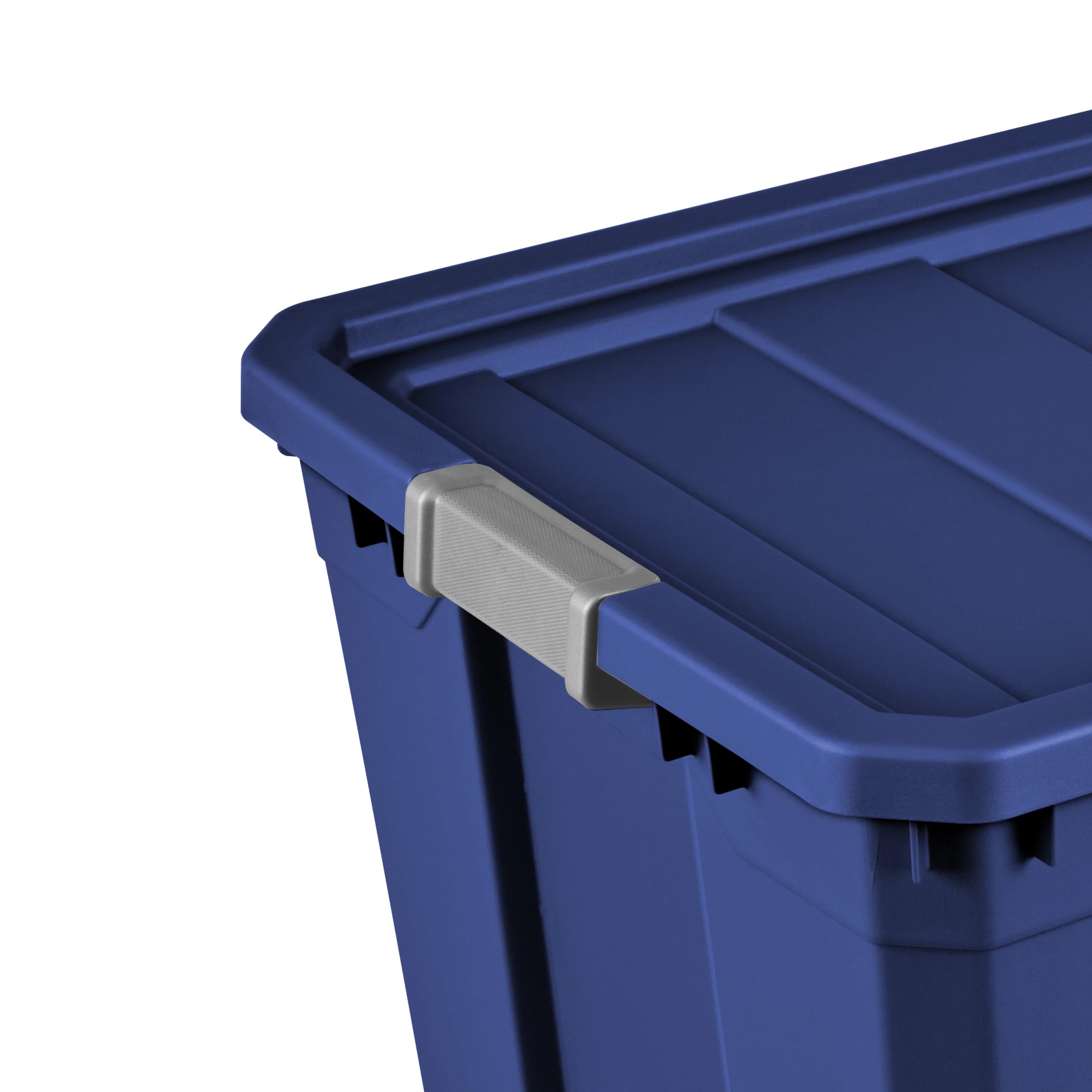 50 Gallon Plastic Stacker Tote, Blue E899271