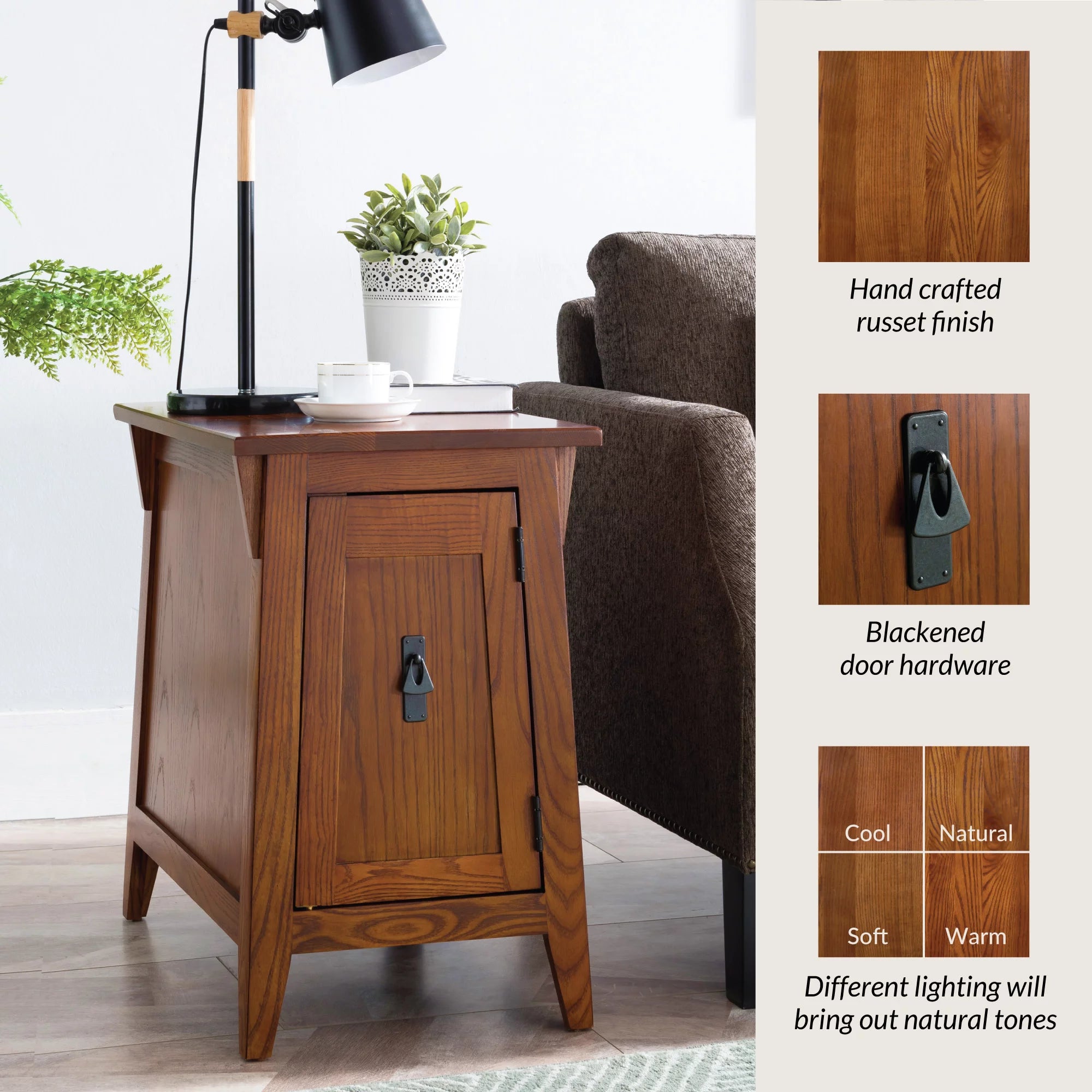 Russet Solid Wood End Table Q27987