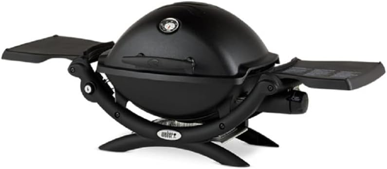 Black Liquid Propane Grill Bundle with Portable Cart, Adapter Hose, and Grill Cover A97724