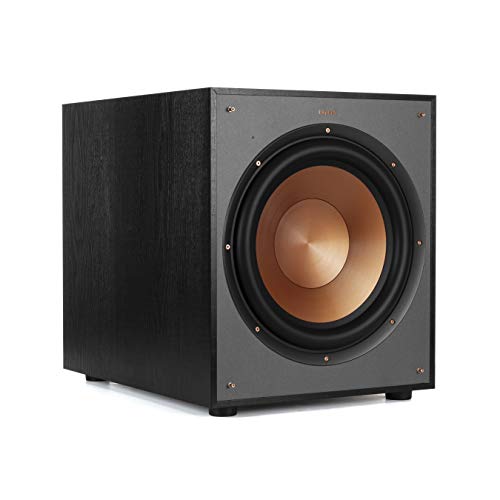Black Bookshelf Speakers with Center Channel Speaker and Subwoofer Speaker F902