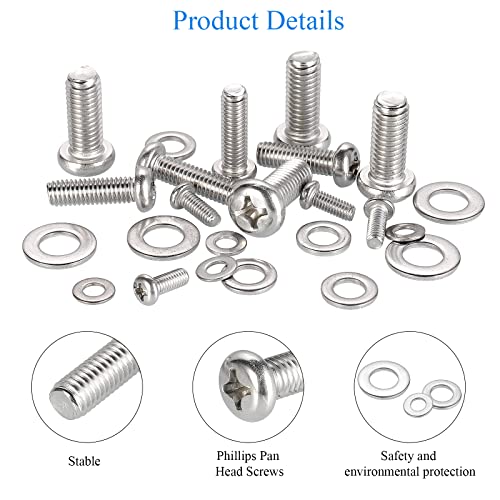 24pcs M4 M6 M8 Stainless Steel Screws Washers TV Mount Hardware Kit F2075