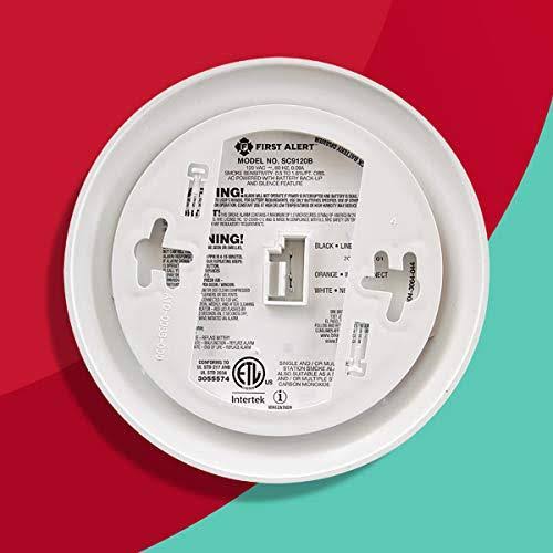 Hardwired AC Smoke and Carbon Monoxide Detector with 10 Year Sealed Battery Backup T93497