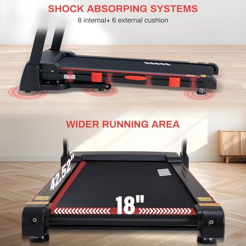 15% Auto Incline Treadmill, 10 MPH Speed, 3.0 HP, 18" Wider Belt E689462