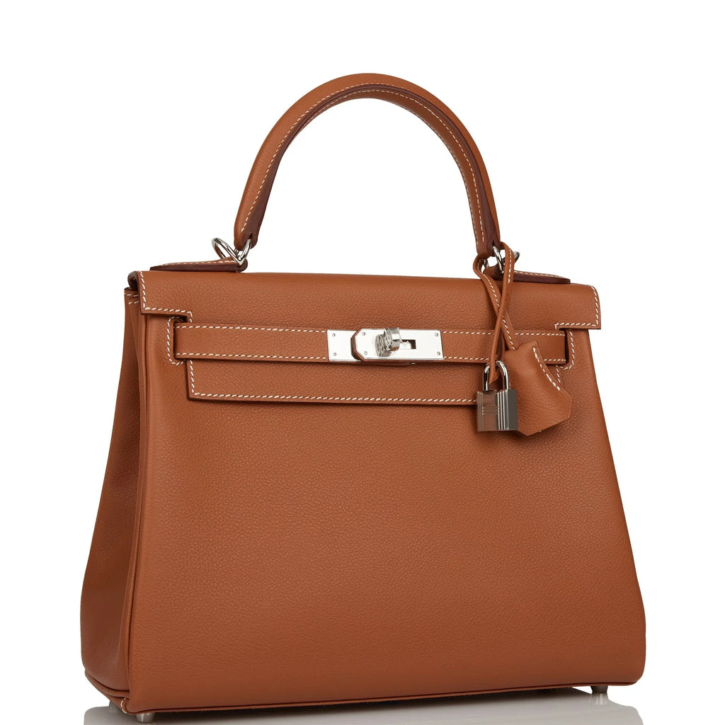 Gold Evercolor Palladium Hardware Kelly Retourne 28 Bag O5186