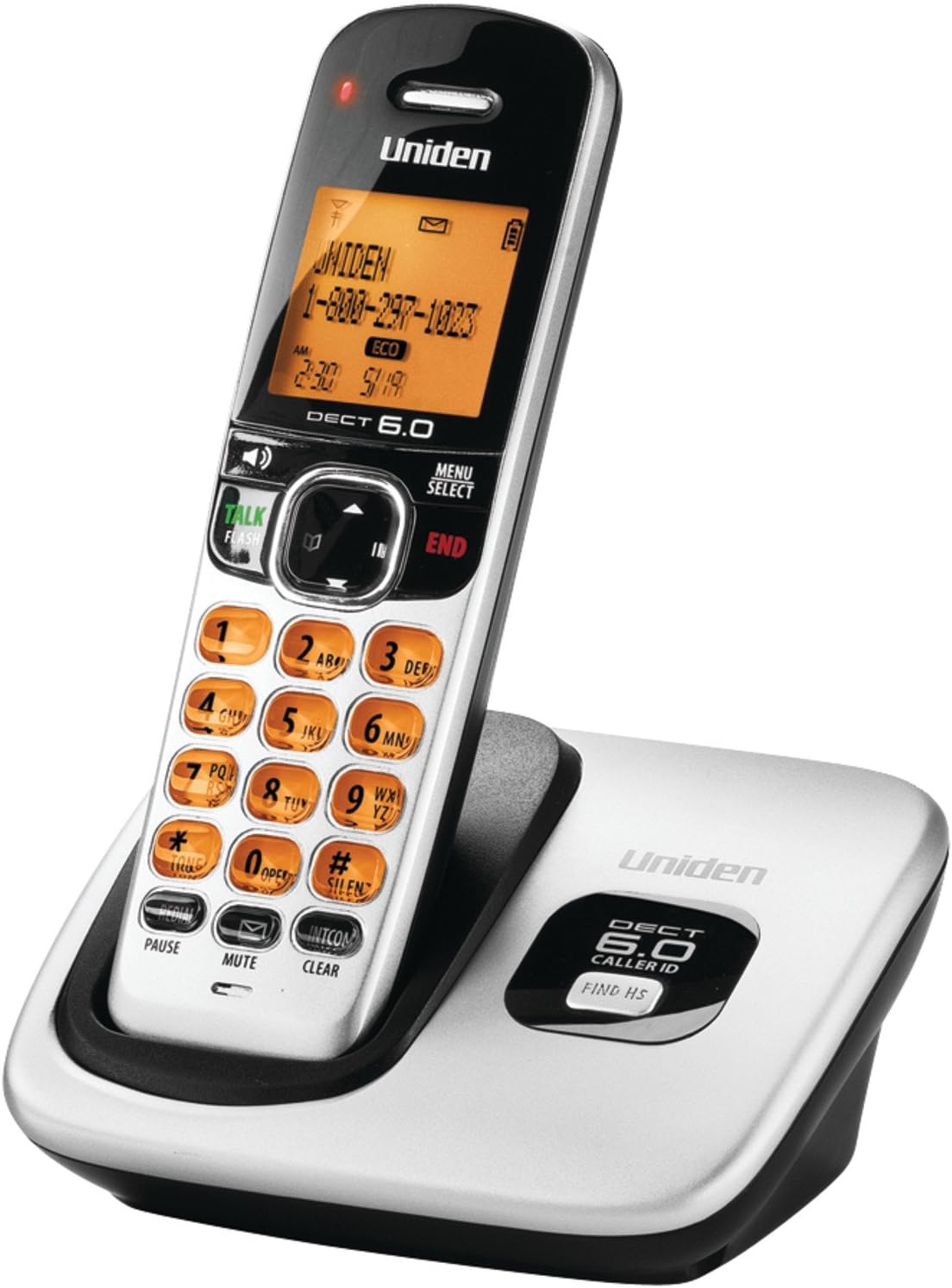 Silver Expandable Cordless Phone with Caller ID M803