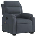 Dark Gray Velvet Power Lift Massage Recliner Armchair with USB L748
