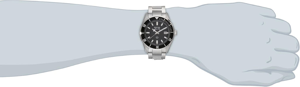 Stainless Steel Quartz Watch with Black Dial J39336