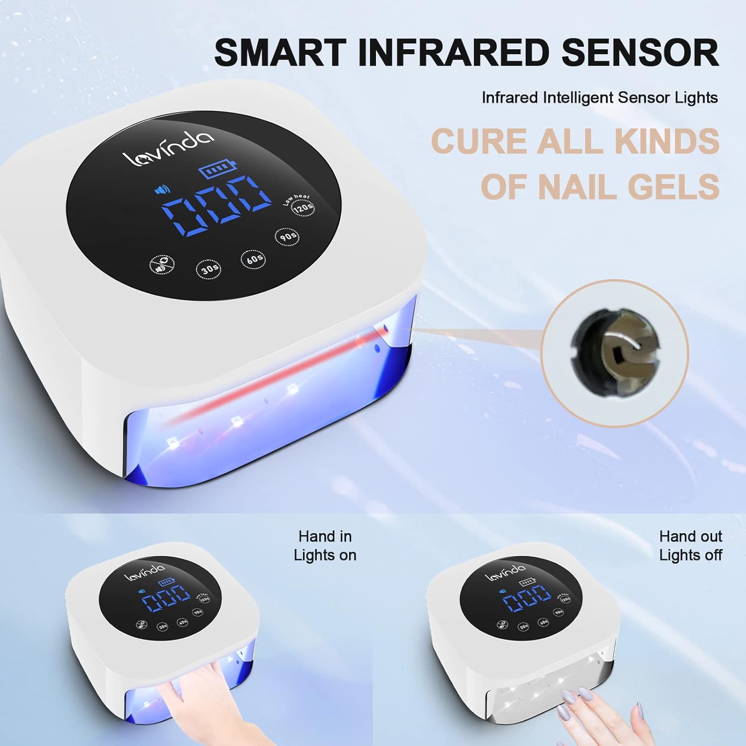 Rechargeable Nail Drill Machine, Electric Nail File, UV LED Nail Lamp, Cordless Gel Nail Lamp 48W Rechargeable Nail Dryer G220