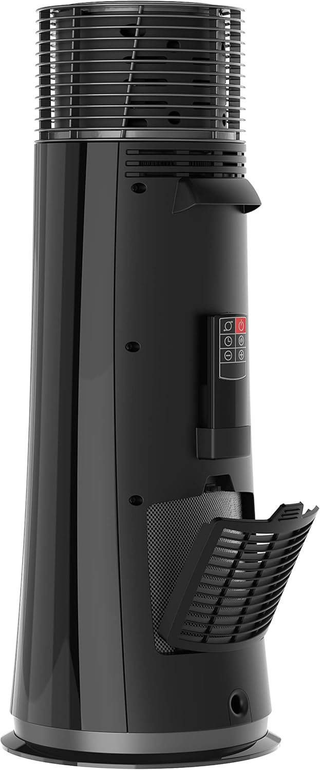 Black 1500W Oscillating Ceramic Tower Heater U6164