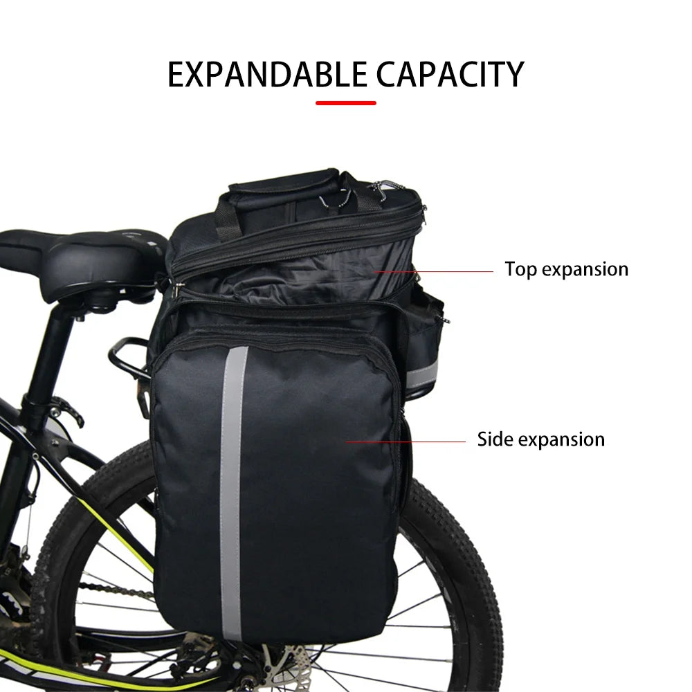 Rear Seat Bag Expandable Bike Rack Bag with Rain Cover Z1273